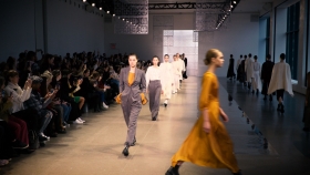 Jamie Chung and Bel Powley Admire Noon by Noor s Fall 2020 Collection at NYFW
